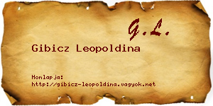Gibicz Leopoldina névjegykártya