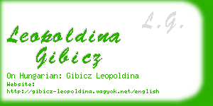 leopoldina gibicz business card